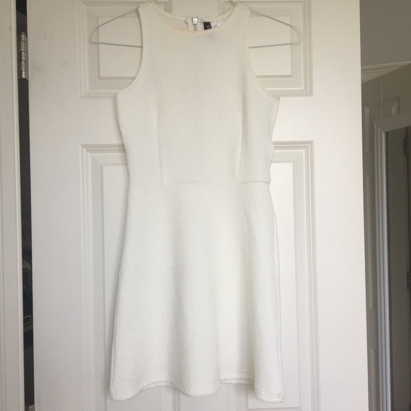 White Mini Cutout Dress H&M Sz 4 - Picture 2 of 4